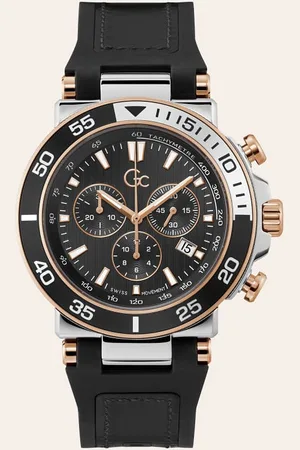 Guess GUESS M Zegarek Gc Z Chronografem Na Skórzanym Pasku