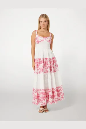 Guess W Lniana Długa Sukienka One Size