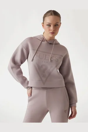 Guess W Bluza Z Trójkątnym Logo Z Materiału Scuba