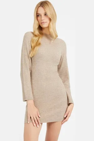 Guess W Swetrowa Sukienka Mini Fason Bodycon