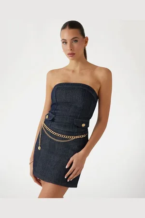 Guess W Top Bustier Ze Denimu