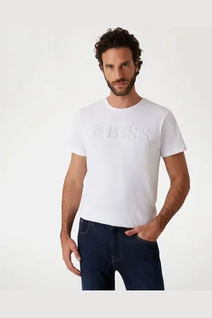 Guess M T-Shirt Z Embosowanym Logo