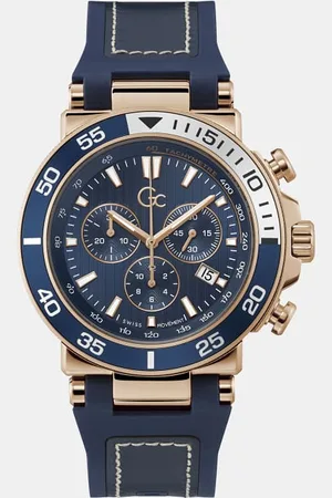Guess GUESS M Zegarek Gc Z Chronografem Na Skórzanym Pasku