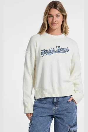 Guess W Sweter Z Naszywanym Logo