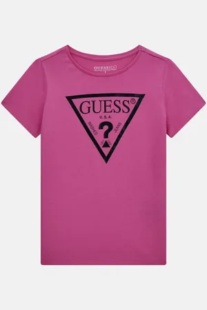 Guess GUESS G T-Shirt Z Laminowanym Trójkątnym Logo
