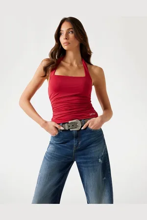 Guess W Top Halter Z Modalu Ze Stretchem