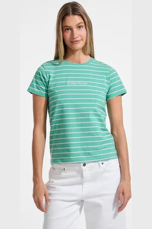 Guess W Klasyczny T-Shirt W Paski Z Haftowanym Logo