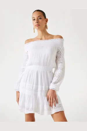Guess W Mini Sukienka Z Mieszanki Jedwabiu