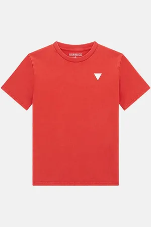 Guess GUESS B T-Shirt Z Printem Z Trójkątnym Logo
