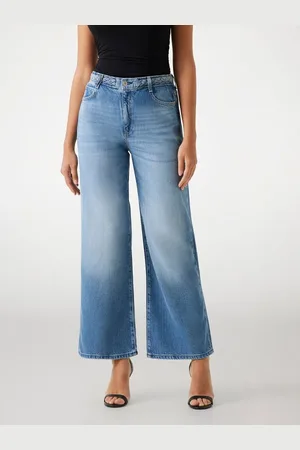 Guess W Denimowe Spodnie Fason Wide Leg