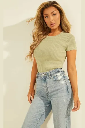 Guess W Swetrowy Top Z Domieszką Wiskozy
