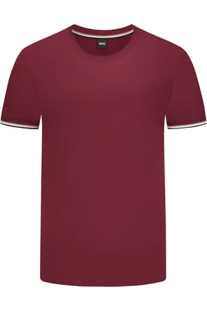 HUGO BOSS Duże Rozmiary - - T-shirt z kontrastowymi paskami