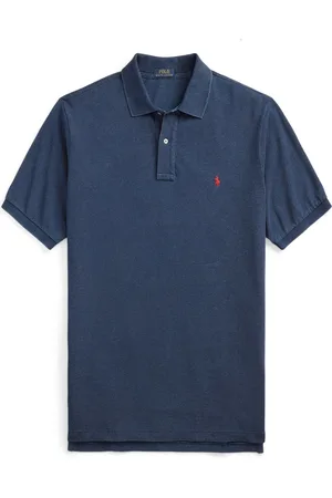 Ralph Lauren Duże Rozmiary - - Koszulka polo w jeansowym stylu z efektem sprania