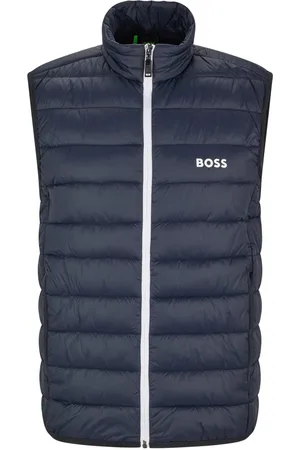 HUGO BOSS Duże Rozmiary - - Lekka kamizelka pikowana z nadrukiem z logo