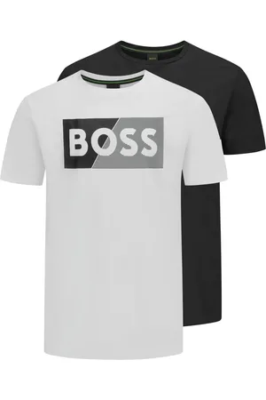 HUGO BOSS Duże Rozmiary - - T-shirty w dwupaku z elastyczną domieszką i nadrukiem z marką