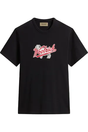 Woolrich Duże Rozmiary - - T-shirt z bawełny z nadrukiem z przodu