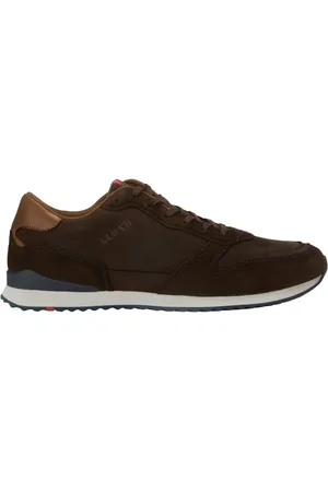 Lloyd Duże Rozmiary - - Sneakersy typu runner ze skóry z detalami ze skóry welurowej
