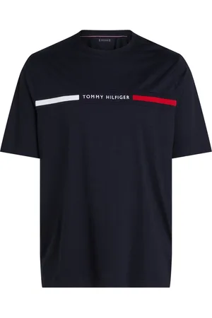Tommy Hilfiger Duże Rozmiary - - T-shirt z bawełny z haftem z marką