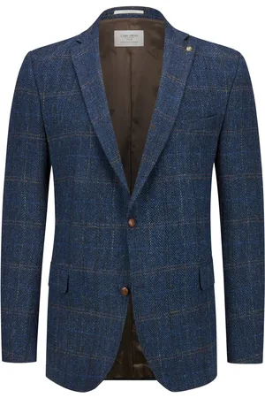 Carl Gross Duże Rozmiary - - Marynarka z Harris Tweed, z podszewką i wzorem w kratę