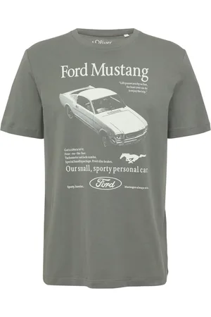 QS by s.Oliver Duże Rozmiary - - T-shirt z dżerseju z motywem Ford Mustang