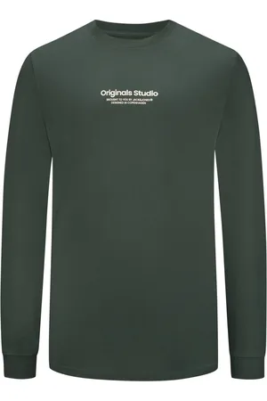 JACK & JONES Duże Rozmiary - - Mocna koszulka z długim rękawem o kroju oversize z gumowanym napisem