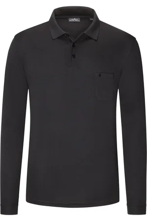Ragman Duże Rozmiary - - Koszulka polo z długim rękawem z piki w jakości soft knit, Easy Care