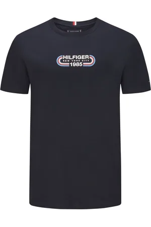 Tommy Hilfiger Duże Rozmiary - - T-shirt z bawełny z gumowanym logo