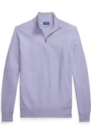 Ralph Lauren Duże Rozmiary - - Rozpinany golf o delikatnej strukturze z wyhaftowanym logo