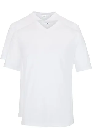 Ragman Duże Rozmiary - - T-shirt z dekoltem w serek, dwupak