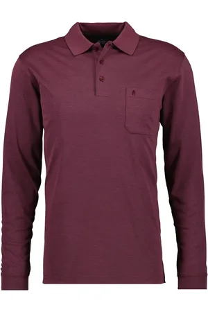 Ragman Duże Rozmiary - - Koszulka polo z długim rękawem z piki w jakości soft knit, Easy Care