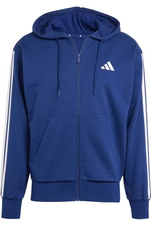 adidas Duże Rozmiary - - Kurtka dresowa z kapturem i wyhaftowanym logo, regular fit