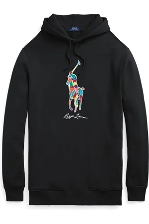 Ralph Lauren Duże Rozmiary - - Bluza z kapturem z nadrukiem w postaci zawodnika polo