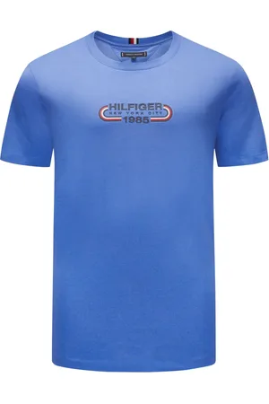 Tommy Hilfiger Duże Rozmiary - - T-shirt z bawełny z gumowanym logo
