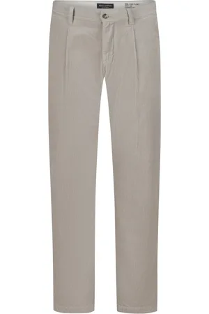 Marc O’ Polo Duże Rozmiary - - Spodnie sztruksowe z bio bawełny z zakładkami, tapered fit
