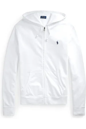 Ralph Lauren Duże Rozmiary - - Lekka bluza z kapturem, z zamkiem błyskawicznym i haftem z zawodnikiem polo