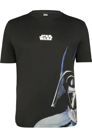 QS by s.Oliver Duże Rozmiary - - Modny T-shirt z nadrukiem Star Wars, wersja bardzo długa