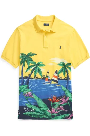 Ralph Lauren Duże Rozmiary - - Koszulka polo z piki z motywem plażowym