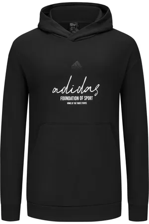 adidas Duże Rozmiary - - Bluza z kapturem z detalami z logo, loose fit