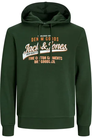 JACK & JONES Duże Rozmiary - - Bluza z kapturem z dużym nadrukiem z marką