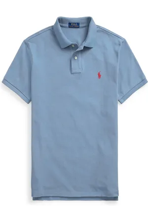 Ralph Lauren Duże Rozmiary - - Koszulka polo w jeansowym stylu z efektem sprania