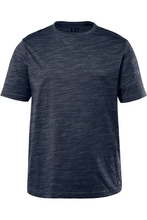 JP 1880 Duże Rozmiary - - T-shirt z bawełny z domieszką, o melanżowym wyglądzie