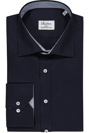 Stenströms Duże Rozmiary - - Koszula z bawełny twofolder super cotton ze zdobieniem, comfort fit