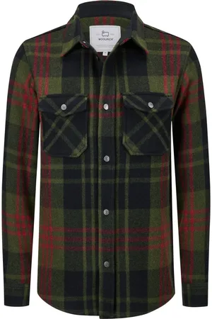 Woolrich Duże Rozmiary - - Overshirt z wzorem tartanu, produkt wykonany z mieszanki wełny