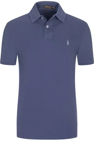 Ralph Lauren Duże Rozmiary - - Koszulka polo w jeansowym stylu z efektem sprania