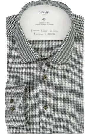Olymp Duże Rozmiary - - Koszula Luxor modern fit z wzorem w pepitkę, 24/Seven Dynamic Flex Shirt