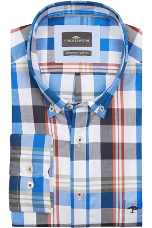 Fynch-Hatton Duże Rozmiary - - Koszula w kratkę, Supersoft Cotton