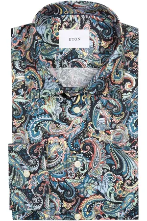 Eton Duże Rozmiary - - Koszula Signature z twillu ze wzorem paisley, classic fit