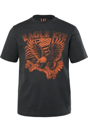 JP 1880 Duże Rozmiary - - Melanżowy T-shirt z nadrukiem z przodu
