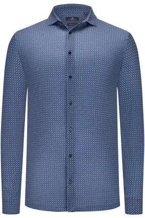 Ragman Duże Rozmiary - - Koszula Softknit z graficznym wzorem, modern fit