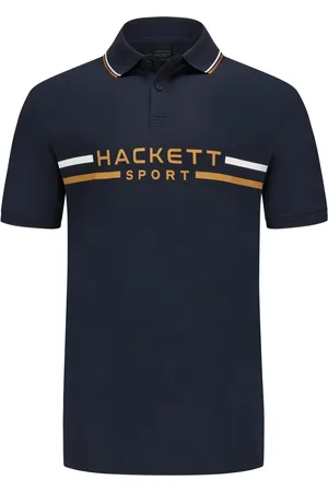 Hackett Duże Rozmiary - - Koszulka polo z elastyczną domieszką, z gumowanym nadrukiem marki